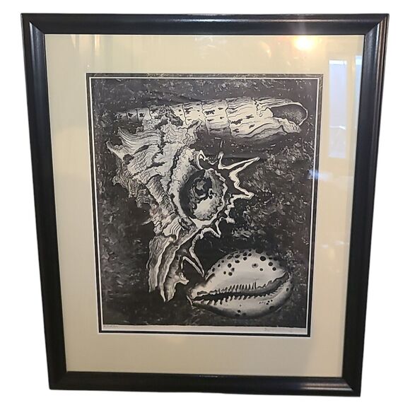 "Shells"‎ Joseph Polley Paine Listed Artist Painting 12x14.5" Framed 17x21.5" - Picture 3 of 13